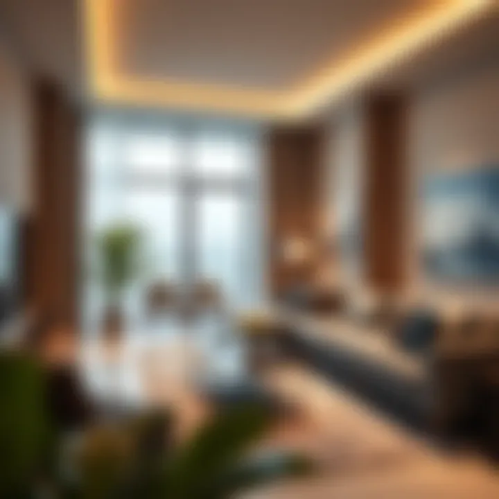 Modern living space within Al Quoz apartment