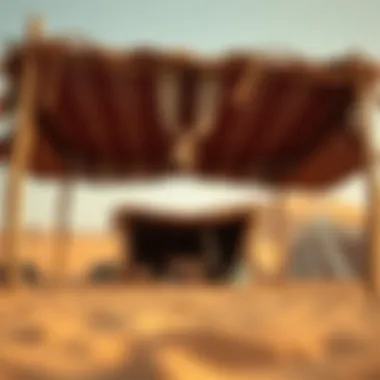 Traditional Bedouin Camp and Cultural Heritage Traditional Bedouin camp illustrating cultural heritage in the desert