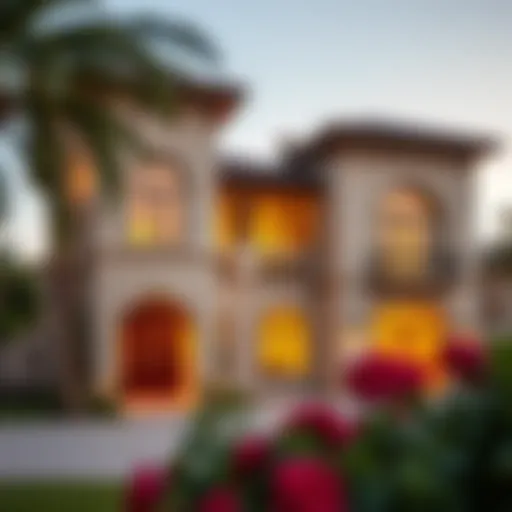 Stunning exterior view of Tuscan Residence showcasing architectural elegance