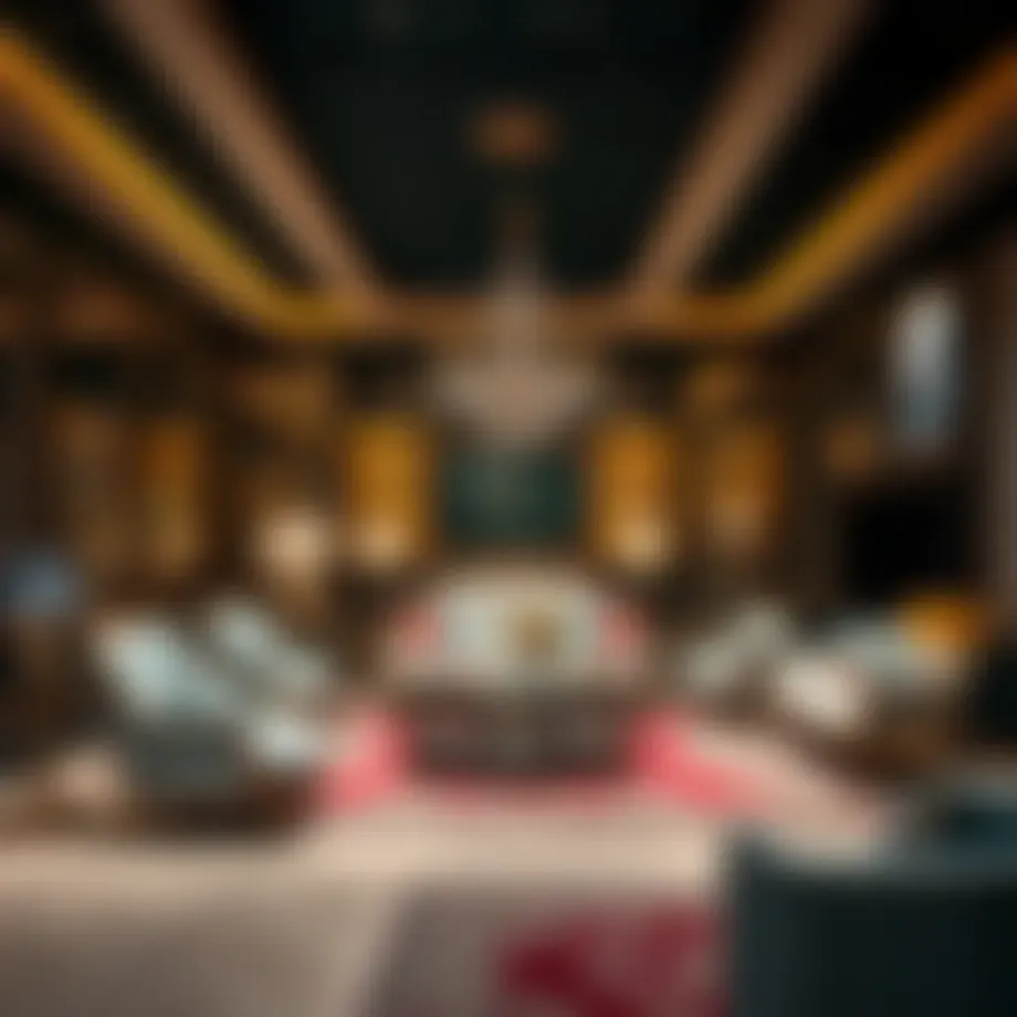 Luxurious showroom display showcasing elegant furniture