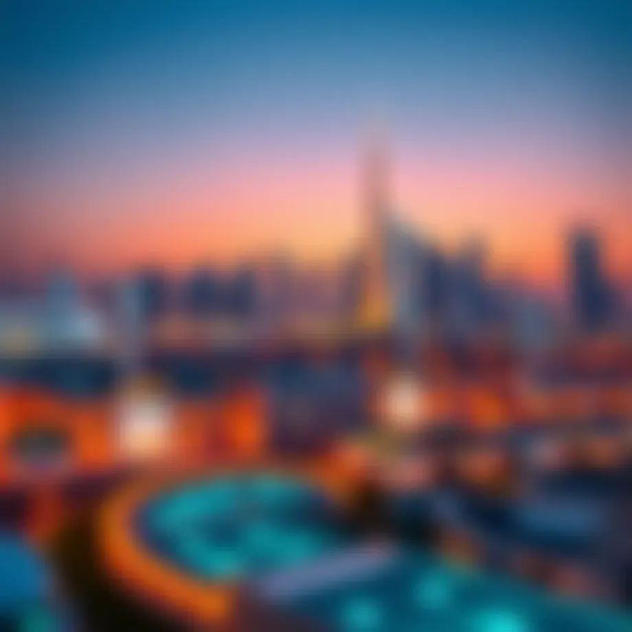 Spectacular skyline view of Lavita in Dubai