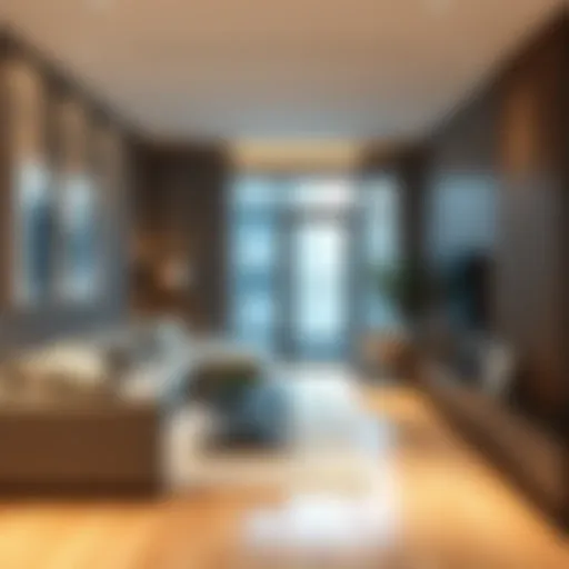 Modern studio flat interior design in Dubai