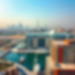 Aerial view of Emirates City Ajman showcasing modern architecture