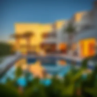 Serene Poolside Retreat at Residences Dorchester Collection Exclusive pool area surrounded by lush landscaping