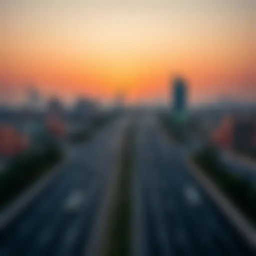 Scenic view of the highway connecting Dubai and Abu Dhabi
