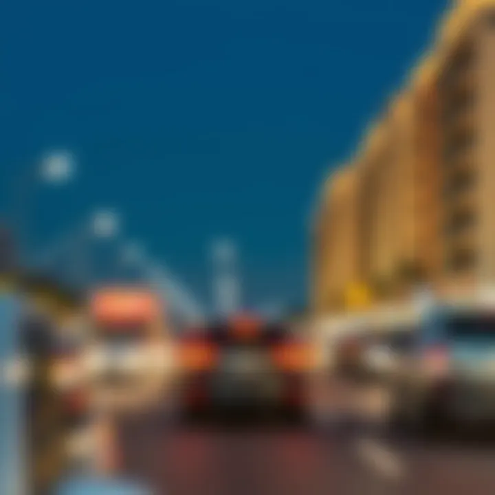Traffic congestion on the Dubai to Abu Dhabi route